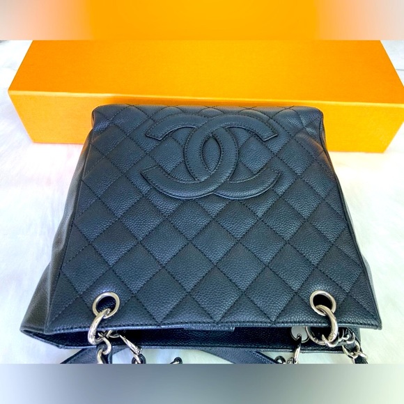 Auth Chanel Caviar Petite Shopper Tote Bag - Picture 8 of 17